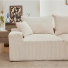 110In Oversized L-Shaped Sofa, Cloud Sectional Couch w/Chaise Throw Pillows, Soft Corduroy Boneless Foam Sofa for Living Rooms, Apartments, Dorms - 2 of 4