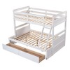 NicBex Twin-Over-Full Bunk Bed Convertible Pine Frame Bed Frame with 2 Storage Drawers, Guardrails and Inclined Ladder, No Box Spring Required - 3 of 4