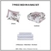 Grungis 7 Piece Polyester Queen Floral Bedding Comforter Sets with Bed Sheets,Comfort Sheets Set for Bedroom - 3 of 4