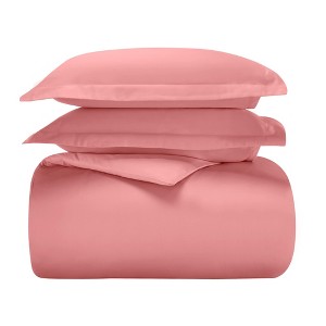 Modern 600 Thread Count Solid Cotton Blend Duvet Cover Set by Blue Nile Mills - 1 of 4