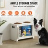 VEVOR Pet Feeding Station with 2 Stainless Steel Bowls, Elevated Dog Bowls with Storage, Dog Food Storage and Feeder Station with Storage Cabinet - 4 of 4
