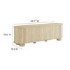 Modway Overture 63 Inch Oval TV Stand w/Storage in Travertine - Media Console w/ 3 Doors for TVs up to 70 in. LargeMid Century Modern Under TV Table - 3 of 4
