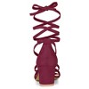 Allegra K Women's Solid Open Toe Lace Up Padded Insole Mid Chunky Heeled Sandals - 3 of 4