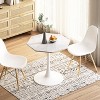 KTMBDW Modern Octagonal Coffee Table Space for Saving Living Room Small Tables, Side Table with MDF Top and Metal Base, Easy Assembly - 3 of 4