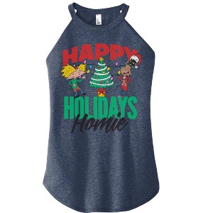 Women's - Hey Arnold! - Holiday Homies Graphic High Neck Tank - 1 of 3