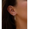 Gold & Silver Plated Huggie Hoop Earrings Set - Dainty CZ Dangle Stack, Hypoallergenic Cartilage Jewelry Gift - 3 of 4