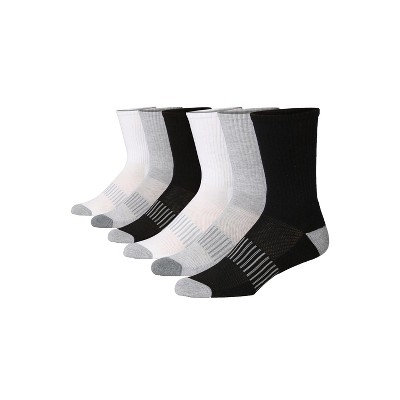 JAMES FIALLO Men's 6 Pairs Grey Dawn Colors Comfortable Performance Moisture Wicking Socks For Men, Ideal for Running, Hiking, and Athletic Activities