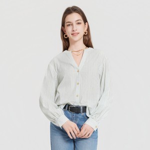 Women's Dolman Long Sleeve V-Neck Blouse - Universal Thread Sage Green  Striped XS : Target
