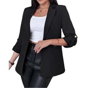 Clearlove Women's Blazer/Jacket - Elegant Casual Long Sleeve Slim Lapel Open Top for Office Business Spring and Autumn - 1 of 4