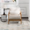 Vynxaria Brown/Beige/Gray/Black 25.4 Inch Accent Chairs with Arms and Soft Cushions, Great for Living Room, Bedroom, Office - 2 of 3