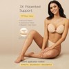 Niidor Women's Invisible Strapless Bra Backless Sticky Bra Upgrade Magnetic Clasp Adhesive Bra New Craft Lace Silicone Bras with Thong Underwear - 4 of 4
