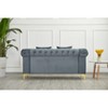 Hybition 2 Piece Velvet Chesterfield Button-Tufted Sofa Sets for Living Room - 4 of 4