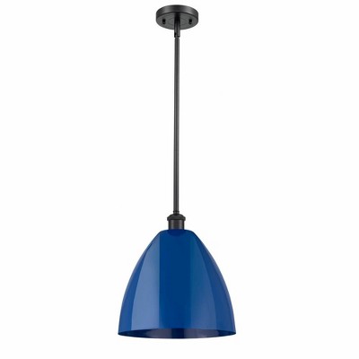 Plymouth Dome - 1 Light Stem Hung Pendant In Industrial Style-12.75 Inches Tall and 12 Inches Wide