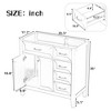 36 Inch Bathroom Vanity, Bathroom Vanity With 3 Drawers, Storage Space, Solid Wood Frame - 4 of 4
