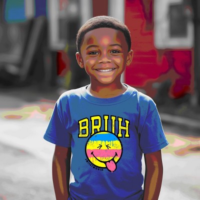 The Juniper Shop SmileyWorld Bruh Paint Drip Distressed Youth Short Sleeve Tee