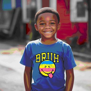The Juniper Shop SmileyWorld Bruh Paint Drip Distressed Youth Short Sleeve Tee - 1 of 4