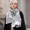 Anna-Kaci Women's Abstract Print Scarf with Soft Lightweight Fabric Modern Pattern and Frayed Edge Detailing - 3 of 4