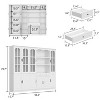 Famapy White Modular Storage Cabinet Pantry  Multifunctional Tempered Glass Cabinet - 4 of 4