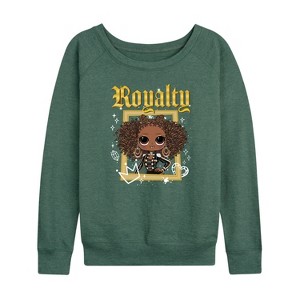 Women's - LOL Surprise! - Royal Bee Lightweight French Terry Wide Neck Long Sleeve Shirt - 1 of 4