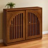 Mid Century Modern Fluted Sideboard with Curved Groove Doors, Narrow Storage Cabinet for Entryway, Kitchen, Living Room or Coffee Bar - 3 of 4