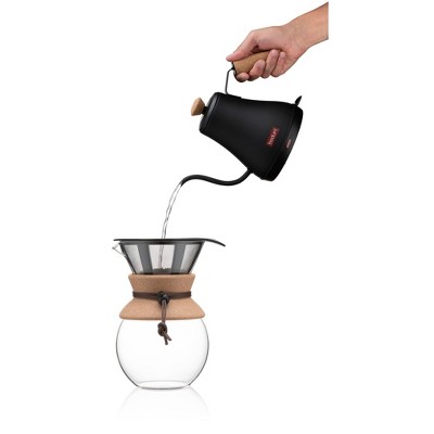 Bodum 27oz Matte Black Stainless Steel Gooseneck Electric Kettle