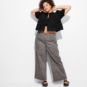 Women's Puff Sleeve Flyaway Blouse - Wild Fable™ - 1 of 3