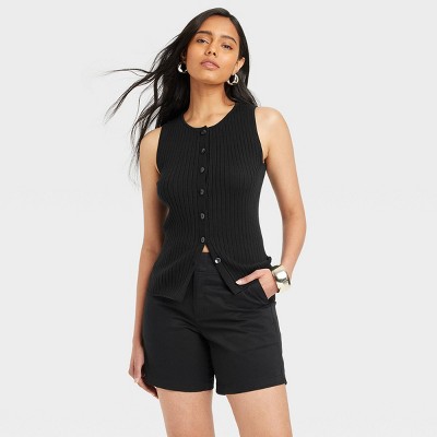 Unique Bargains Allegra K Women's Waistcoat Button