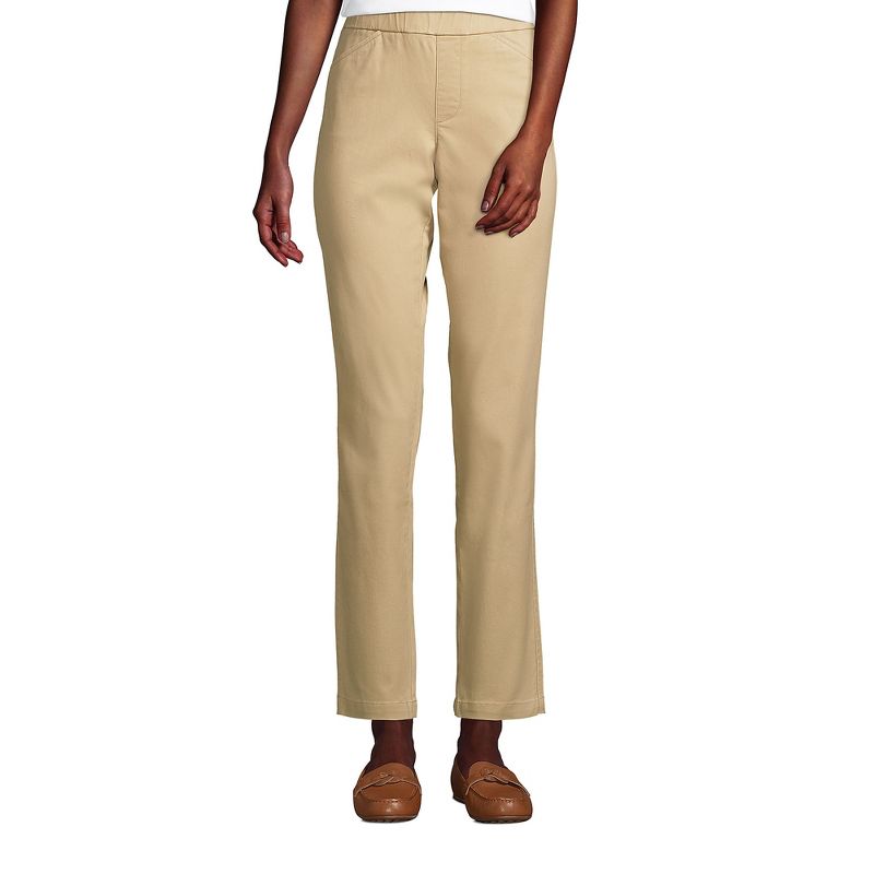 Lands' End Lands' End Women's Mid Rise Pull On Chino Ankle Pants, 1 of 7