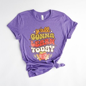 Simply Sage Market Women's Y'all Gonna Learn Today Short Sleeve Graphic Tee - 1 of 4