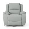 Faux Leather Manual Swivel Recliner Chair with 360° Rotation - 2 of 4