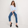 Lands' End Women's Starfish High Rise Knit Denim Straight Crop Jeans - 4 of 4