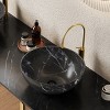 ChicFurnit Bathroom Sinks Vessel Sink Round Sink Vanity Sink Art Basin Countertop Bathroom Sink for Bathroom, Black, 14.17"*14.17"*5.51" - 4 of 4