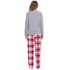 Casual Nights Women's Jersey Knit Long-Sleeve Top and Soft Flannel Bottom Pajama Set - 4 of 4