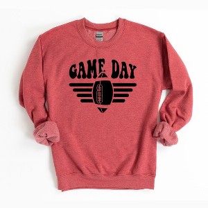 Simply Sage Market Women's Graphic Sweatshirt Football Game Day Stripes - 1 of 2