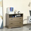 Vinsetto Lateral File Cabinet with Shelf, Office Storage Cabinet with 2 Drawers, Fits Letter Sized Papers, Charcoal Gray - 2 of 4