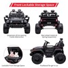 2 Seaters Kids Ride On Truck, 24V 9Ah Electric Riding Car with Remote Control, Led Light, Storage Space, Bottle Holder, Music, Horn, USB - 3 of 4