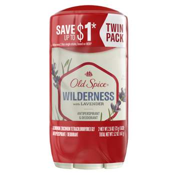 Old Spice Men's Antiperspirant & Deodorant Wilderness with Lavender - 2.6oz/2pk