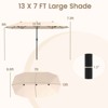 Costway 13 FT Large Patio Umbrella Outdoor Double-Sided Table Market Umbrella for Garden Beige/Brown/Gray/Navy/Orange/Wine - 3 of 4