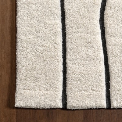 Handmade Gray Abstract Wool Rectangular Area Rug, 3' x 5'