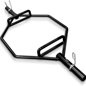 Naysaye Weight Bars Olympic Hex Trap Bar Chrome Finish Dual Grip for Home Gym and Garage Training Use, Black, 57.09"*25.6"*5.91" - 1 of 4