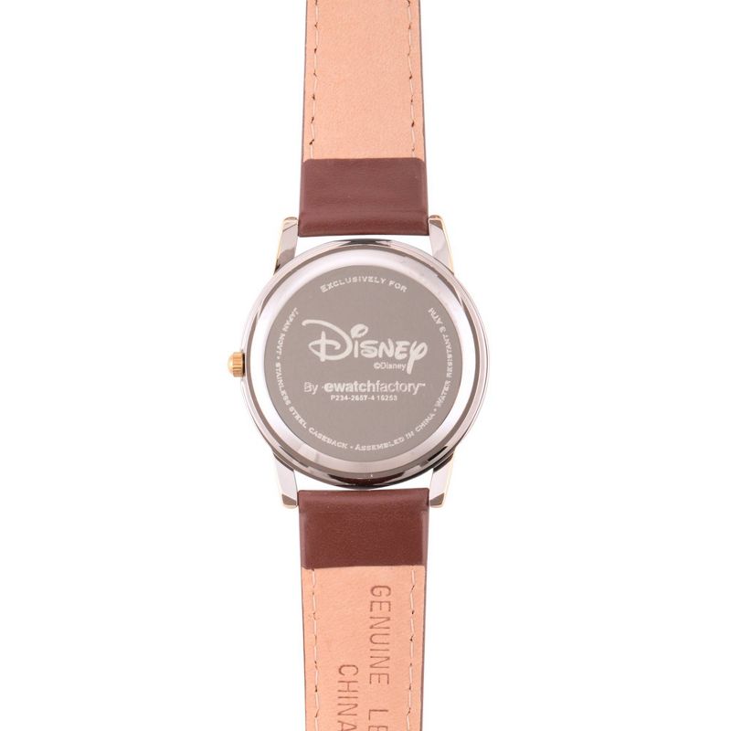 Women&#39;s Disney Mickey Mouse Two-Tone Cardiff Alloy Watch - Brown, 4 of 6