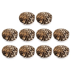 Unique Bargains Reusable Alcohol Protection Drink Covers with Straw Hole Leopard 2.8" 10 Pcs - 1 of 4