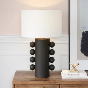 Hudson and Canal Tall Ceramic Table Lamp with Fabric Shade - 1 of 4