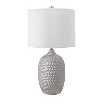 nuLOOM Oakland Metal 21" Table Lamp Lighting - Gray 21" H x 12" W x 12" D