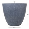 Gardener Select Modern Egg Shaped Resin Planter, Granite Color, 12" - 3 of 4