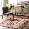 Nuloom Clio Aztec Bordered Pet Friendly Machine Washable Area Rug, 4' x 6', Brown - 2 of 4