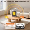 GustoWave Space Heater - 1500W/750W Thermostat,2-in-1 Fast Heating Ceramic Desk Heater & Fan,Tip-Over Overheat Protection - 3 of 4