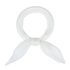 Allegra K Women's Solid Color Bandana Pleated Rhombus Head Scarf Wraps Scarves Neckerchief 1 Pc - 1 of 4