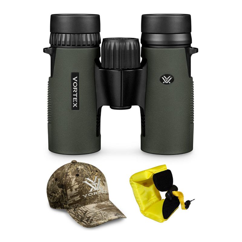 Vortex 10x32 Diamondback HD Roof Prism Binoculars w/Floating Strap & Vortex Hat, 2 of 4