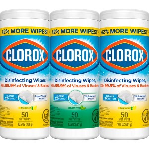 Clorox Lemon Disinfecting Wipes - 50ct/3pk - 1 of 4